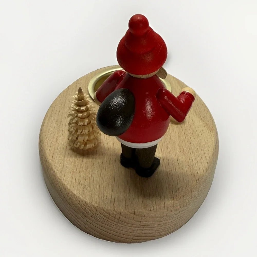 SAICO Original German Wooden Santa Tealight Candle Holder Erzgebirge Christmas